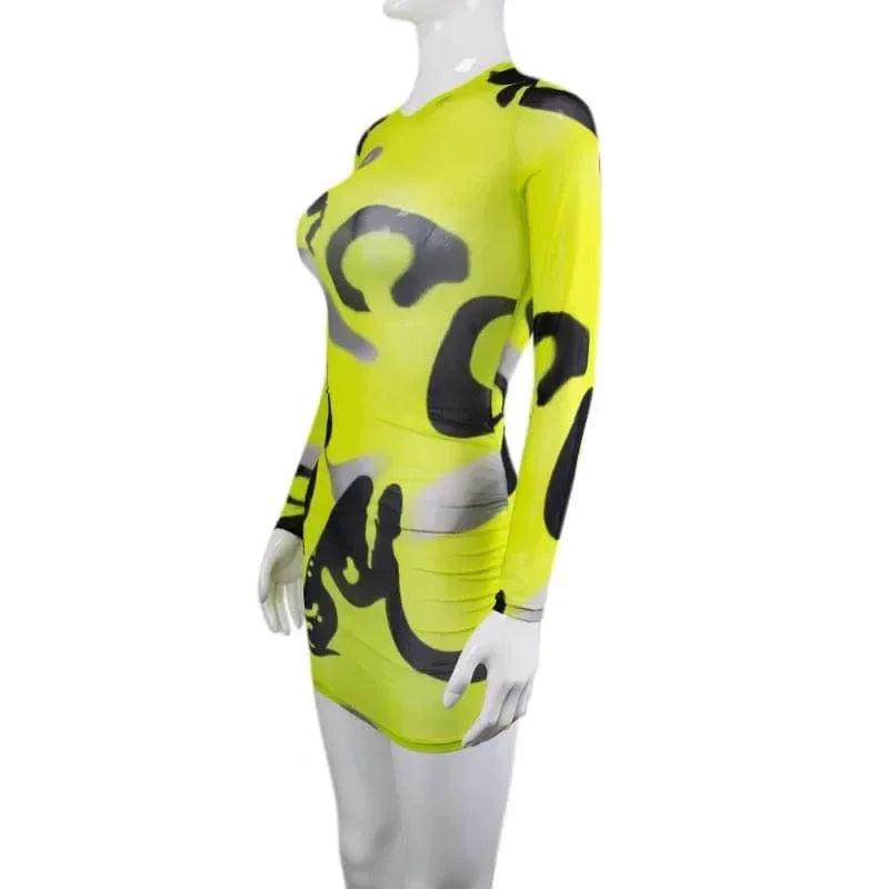 Trouble Maker Mesh Bodycon Dress - Sexy Night Out Dress | VERONEEKS - VERONEEKS BRAND