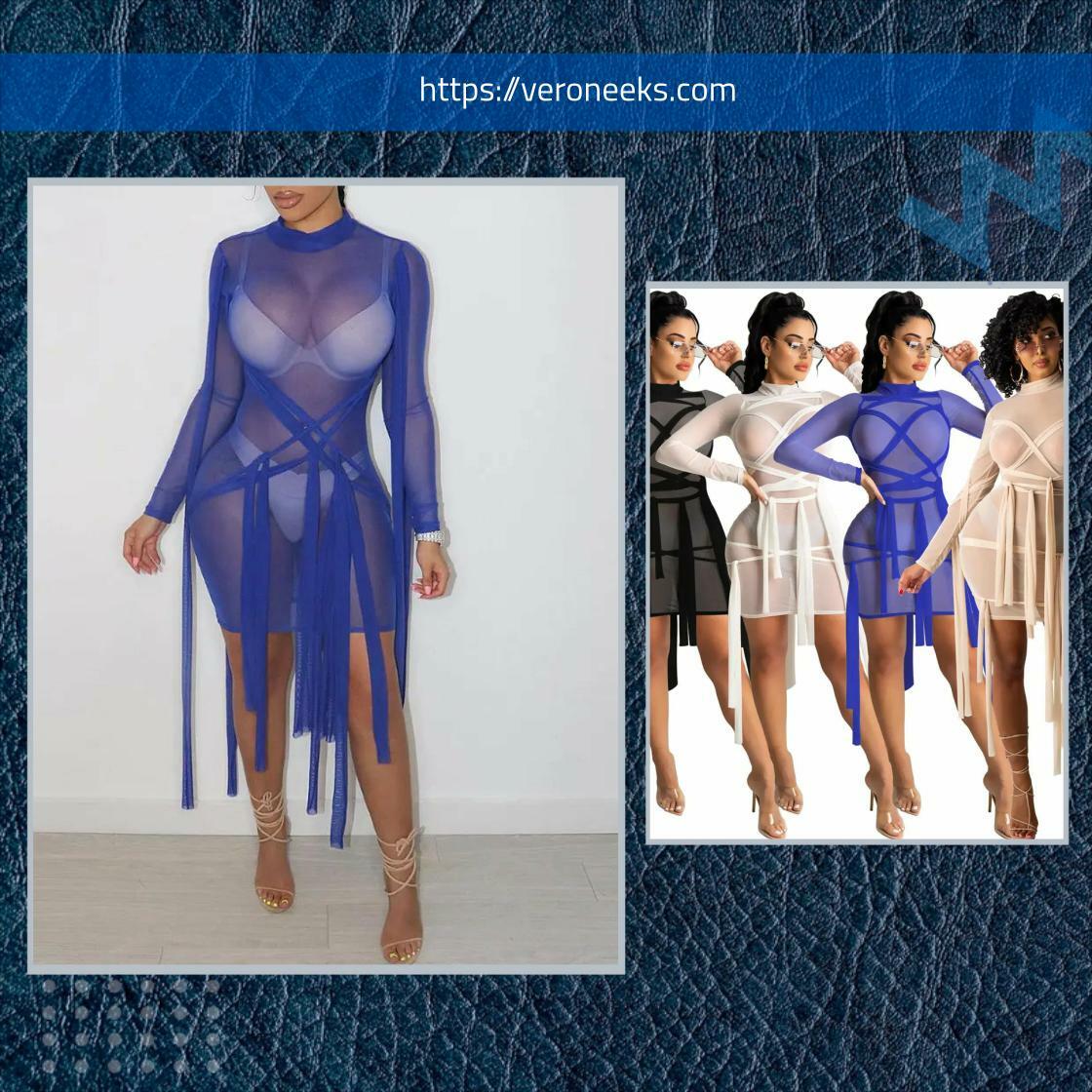 Maddie Long Sleeve Mini Dress - Daring Confidence | VERONEEKS