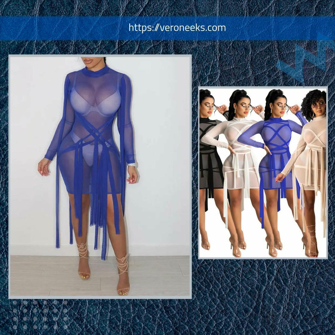 Maddie Long Sleeve Mini Dress - Daring Confidence | VERONEEKS - VERONEEKS BRAND