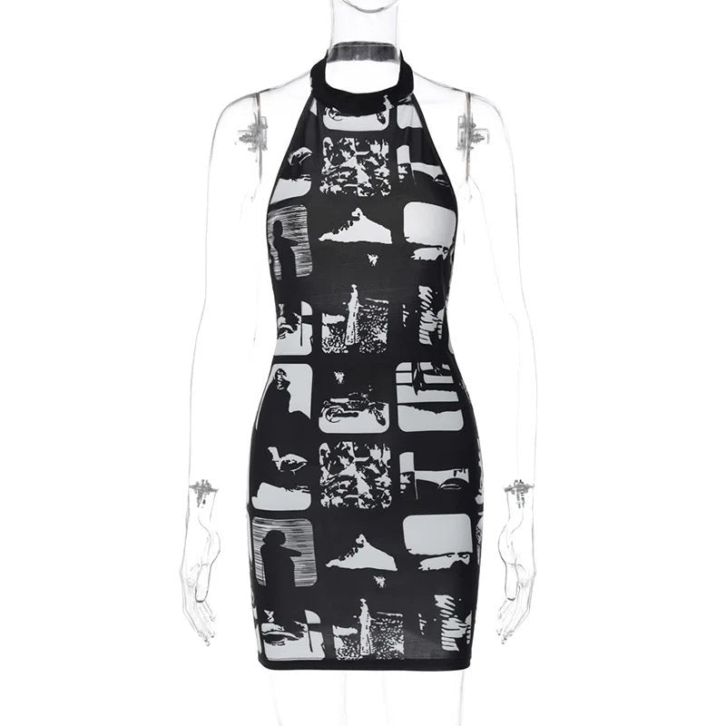 Halter Backless Bodycon Dress - Head Turner | VERONEEKS