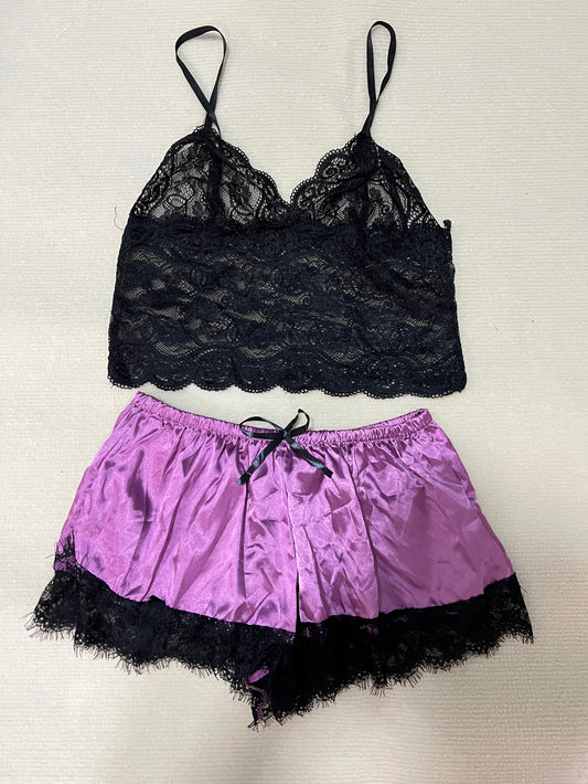 Elevate your nights with the Lace Top Bliss 2-Piece Sleepwear Set