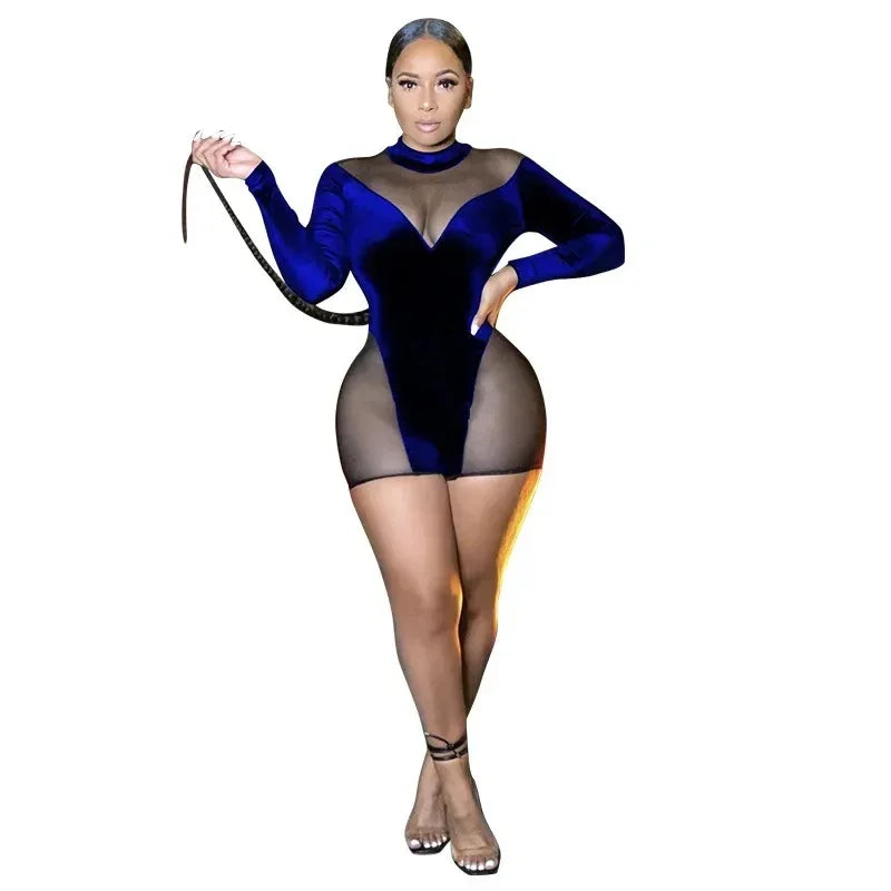 Plush Velvet Romper - Opulent Indulgence | VERONEEKS - VERONEEKS BRAND