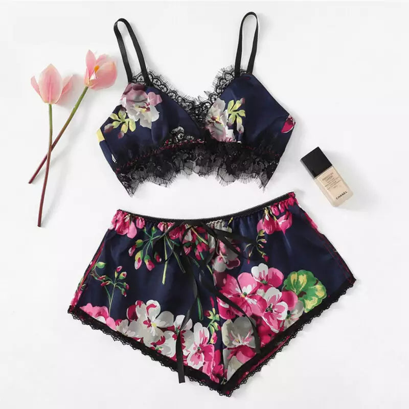 Romantic Floral Lace Lingerie Set