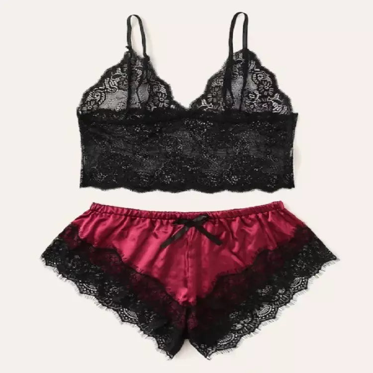 Luxe Lace & Satin Lingerie Set - Valentine's Day Collection