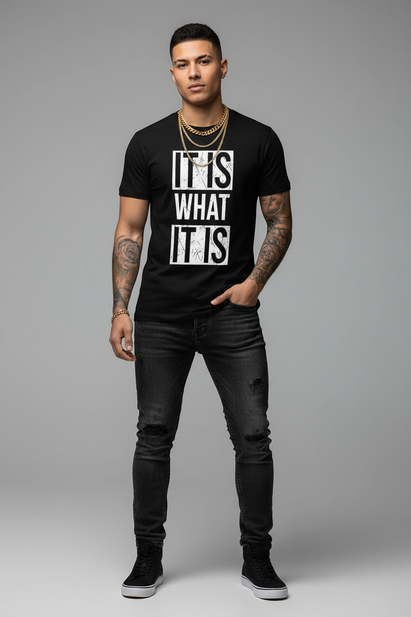 Masculine-presenting woman wearing statement tee