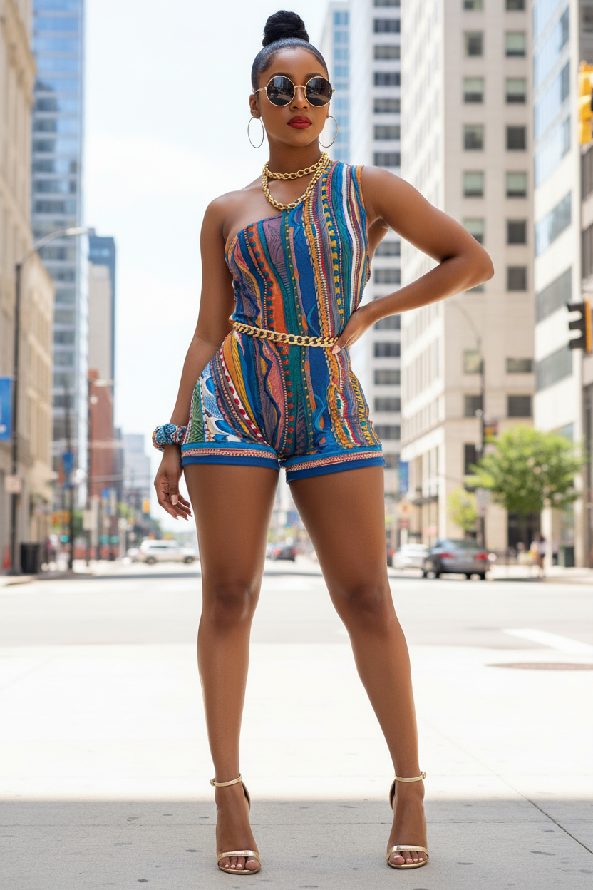 Urban chic look with sunglasses