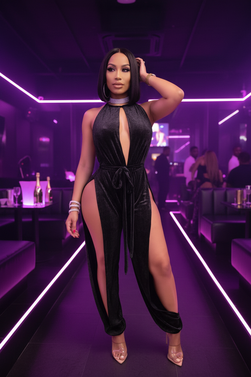Velour Jumpsuit - Nightclub
